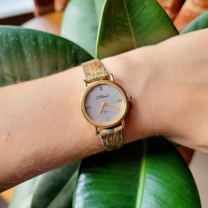 Vintage J. Frésard Genuine Crocodile Leather Watch